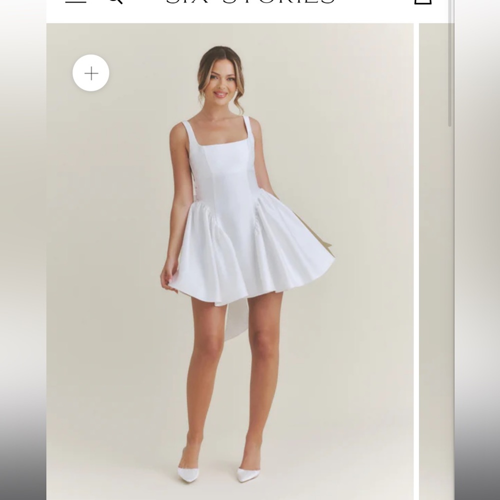 Six Stories Charlotte White Mini Dress